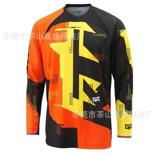 Cross-border Hot Selling KTM Long Sleeve Downhill Suit Cross Country Motorcycle Racing Suit Mountain Bike T-shirt Quick Dry Breathable