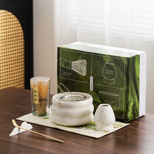 Cross-border exclusive for ins wind matcha tea set suit Japanese tea, matcha bowl tea, BaiBen Li gift box wholesale