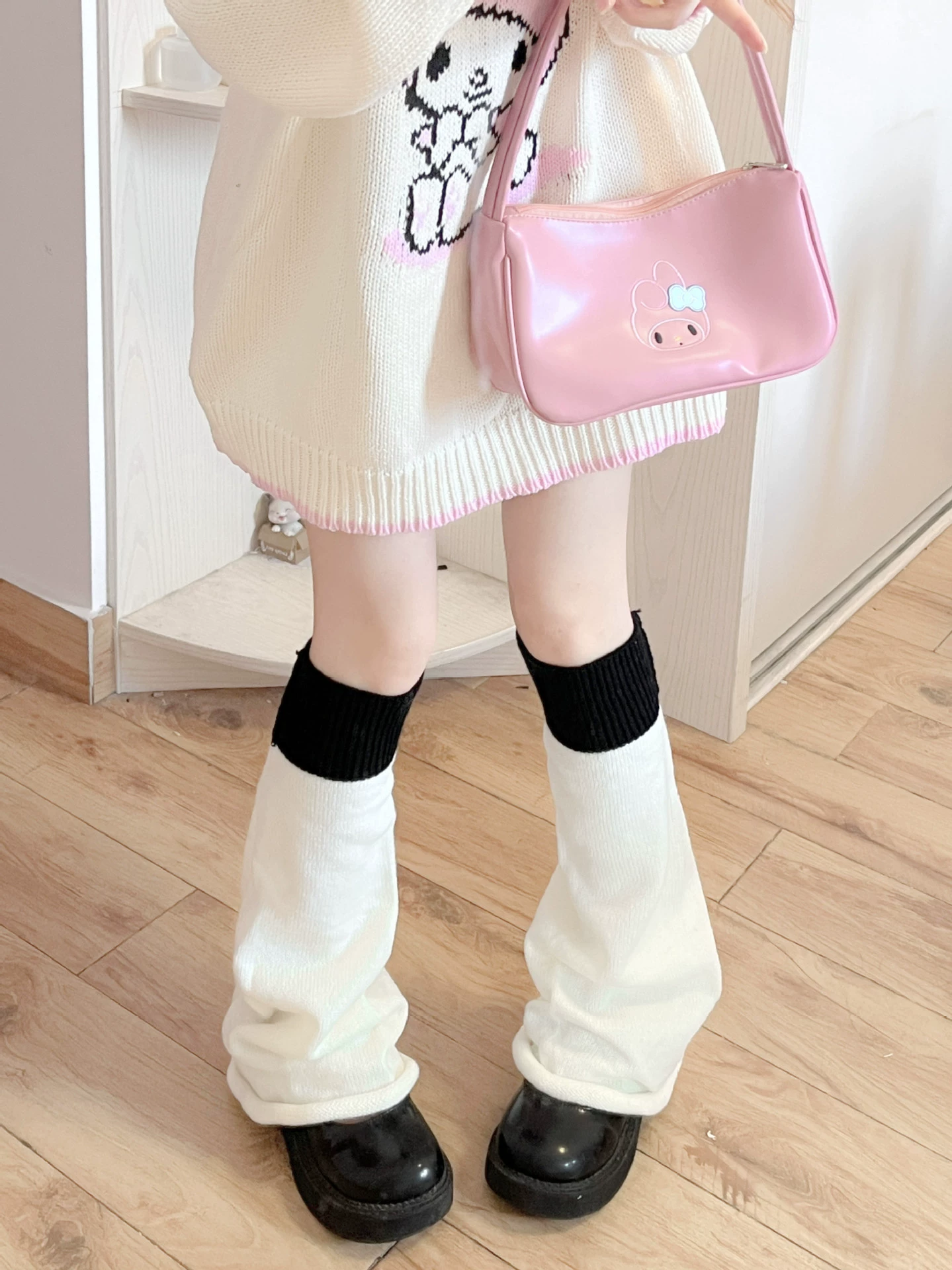 Голени-варежки (Millennium) Y2K Lolita Bow Lace Calf Socks Set, один размер