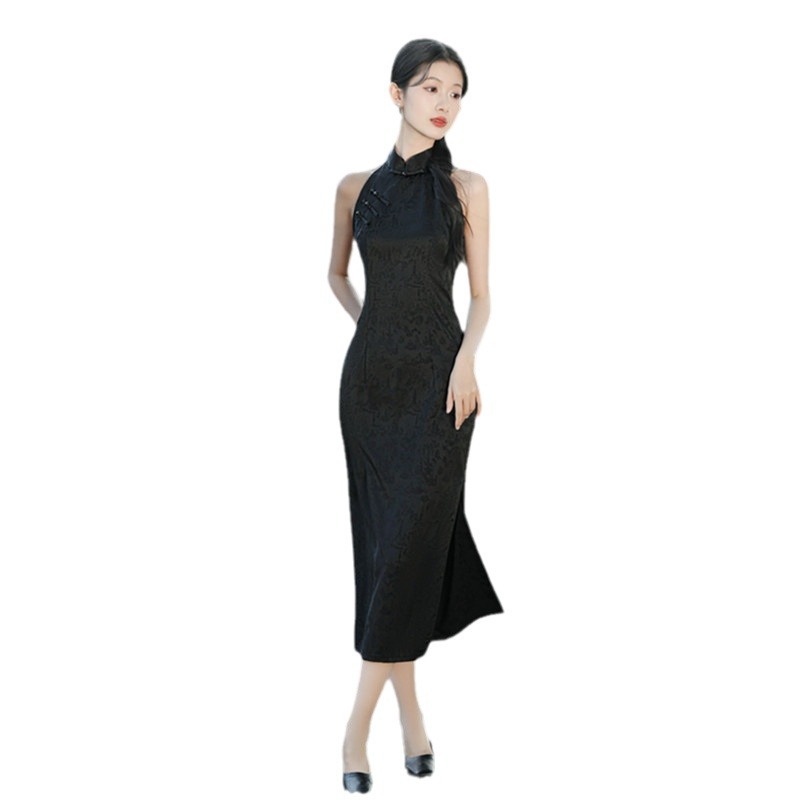 Fashionable long summer modern cheongsam