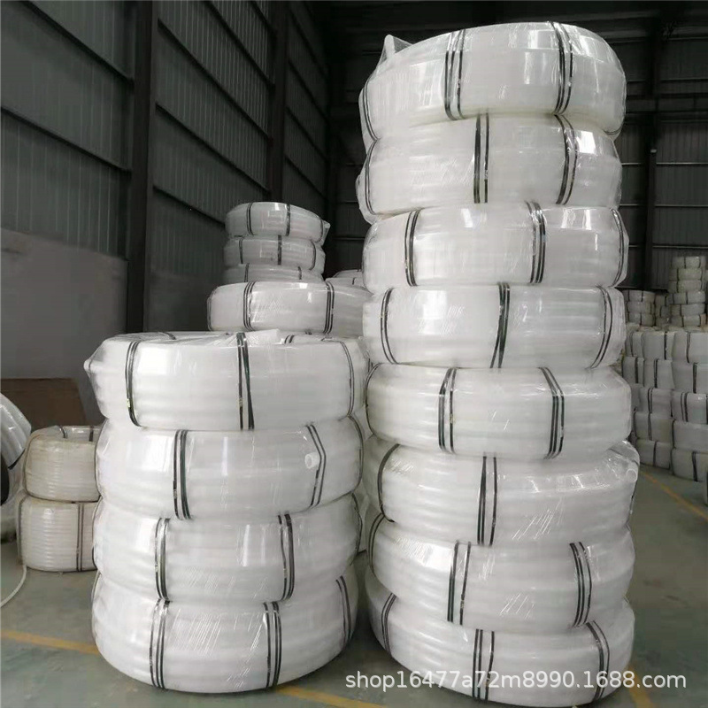 白色pe原料给水管厂家批发 聚乙烯塑料管pe盘管 阻燃穿线管注浆管