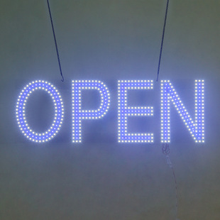 Factory Direct sales 11*33 inch blue and white circuit board Billboard SMD patch OPEN luminous word light Wholesale