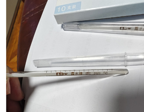 Dew glass thermometer medical mercury thermometer triangular stick type to measure body temperature