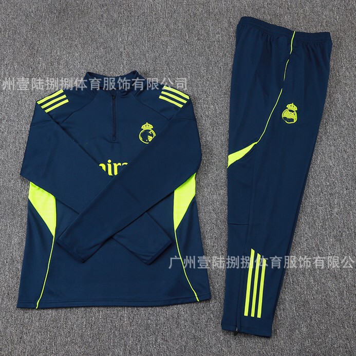 2526新款足球服巴黎皇马阿森纳拜仁长袖半拉训练服一件批发|undefined