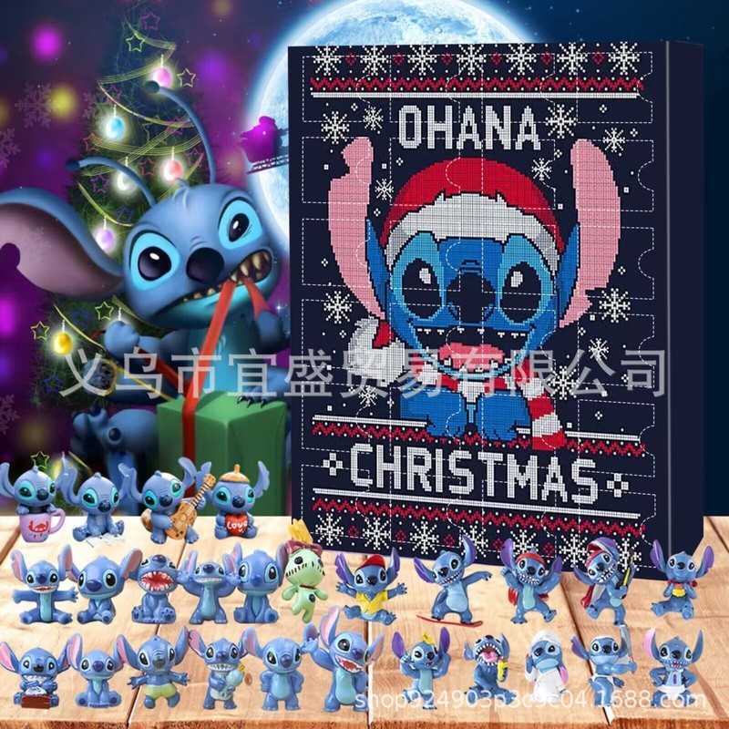 国境を越えたクリスマスミッキーマウスブラインドボックス装飾品家庭庭園24格デザイン家庭人形人形人形人形人形人形人形人形|undefined