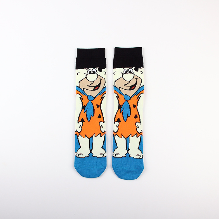 Dibujos animados de dibujos animados Calcetines de dibujos animados deportes casuales jacquard pareja de algodón de mujer calcetines de media pantorrilla calcetines de moda medias de hombre
