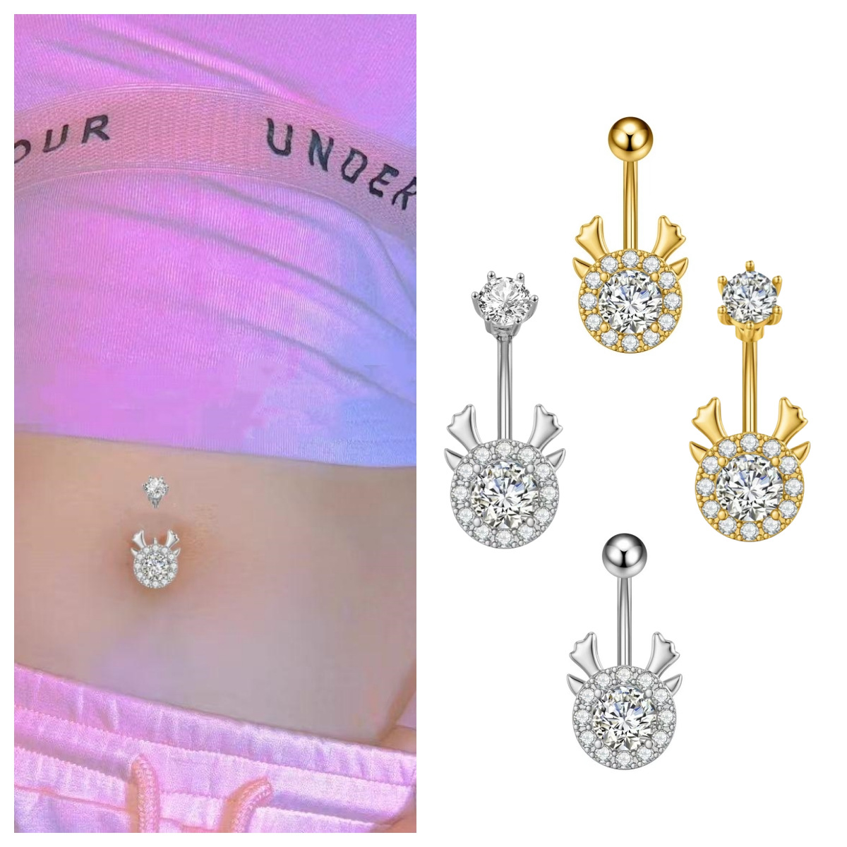 Labret stud lip piercing jewelry styling detail
