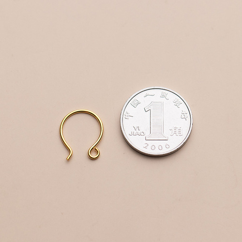 S925 plain silver electroplated gold 0.8 wire diameter ear hook semi-finished earring material DIY jewelry accessories wholesale S0702