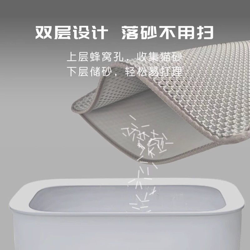 猫砂垫双层超大防带出猫砂盆垫子过滤防外溅漏砂控砂垫猫咪用品|undefined