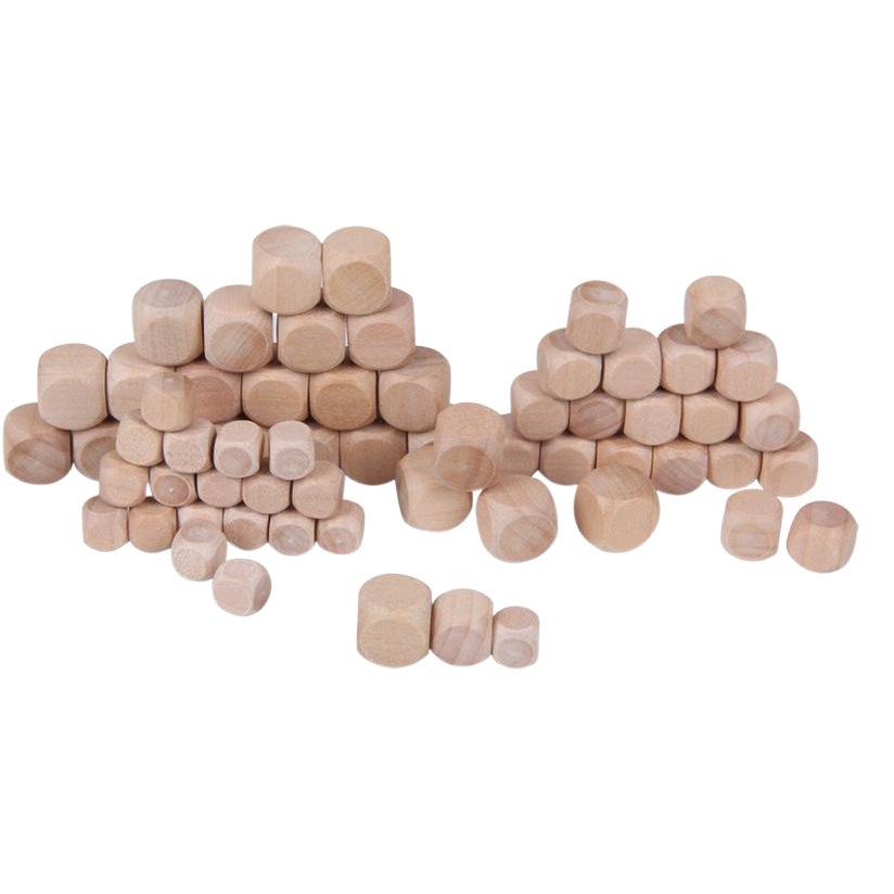 Solid wood can be used to make 8mm-80mm wooden blank dice six-sided dot sieve printing pattern mahjong game dice