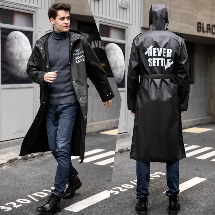Moda Eva estilo coreano Comercio exterior cinturón de moda impermeable hombres y mujeres adultos largo al aire libre senderismo impermeable cazadora