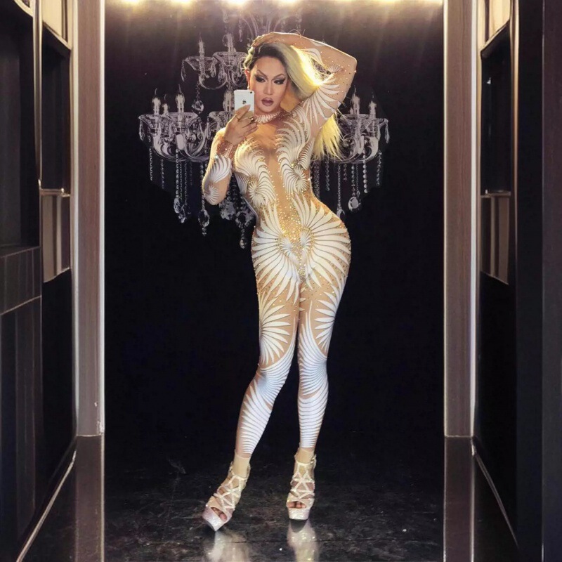 GC Birthday Long Dress Holiday Party Costume Darts Party Party Performance Sexy Rhinestone Jumpsuit Stage Performance GC Birthday Long Dress Holiday Party Costume Darts Party Party Performance Sexy Rhinestone Jumpsuit Stage Performance