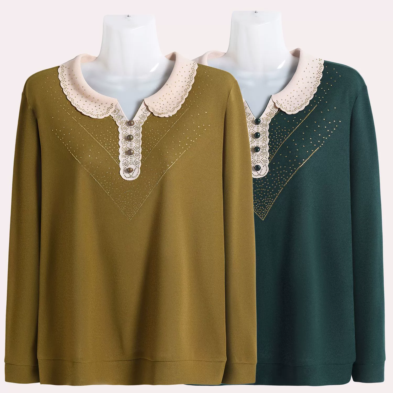 Мама средних лет одеждой весенняя рубашка 2025 новый нижний топ среднего и пожилого женского трикотажа футболка с длинными рукавами