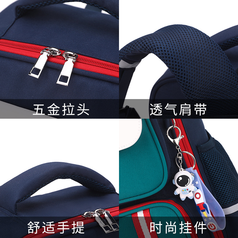 Mochila escolar de tirón de pescado natural para estudiantes de primaria de 1 a 5 años, niños y niñas, explosiones transfronterizas ligeras a prueba de salpicaduras