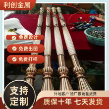 厂家定制不锈钢压纹管拉手 304圆管古铜现代简约把手拉手玻璃门