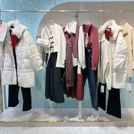 25冬杳帜极简风羽绒服上衣毛衣裤裙大品牌折扣尾货撤柜剪标尾款货