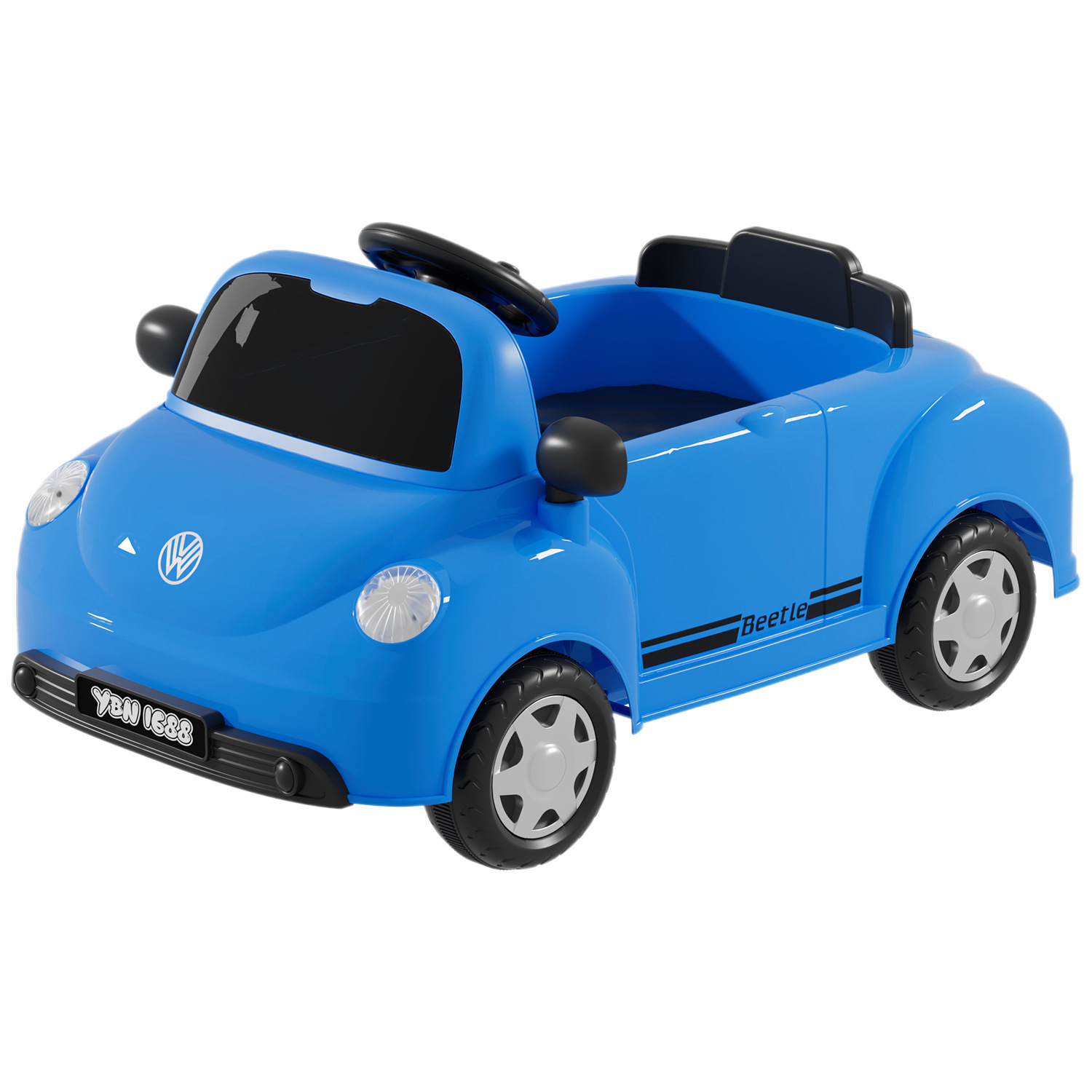 Coche eléctrico infantil muñeca escarabajo coche deportivo convertible cuatro ruedas control remoto coche de juguete para bebé puede sentarse con doble conducción