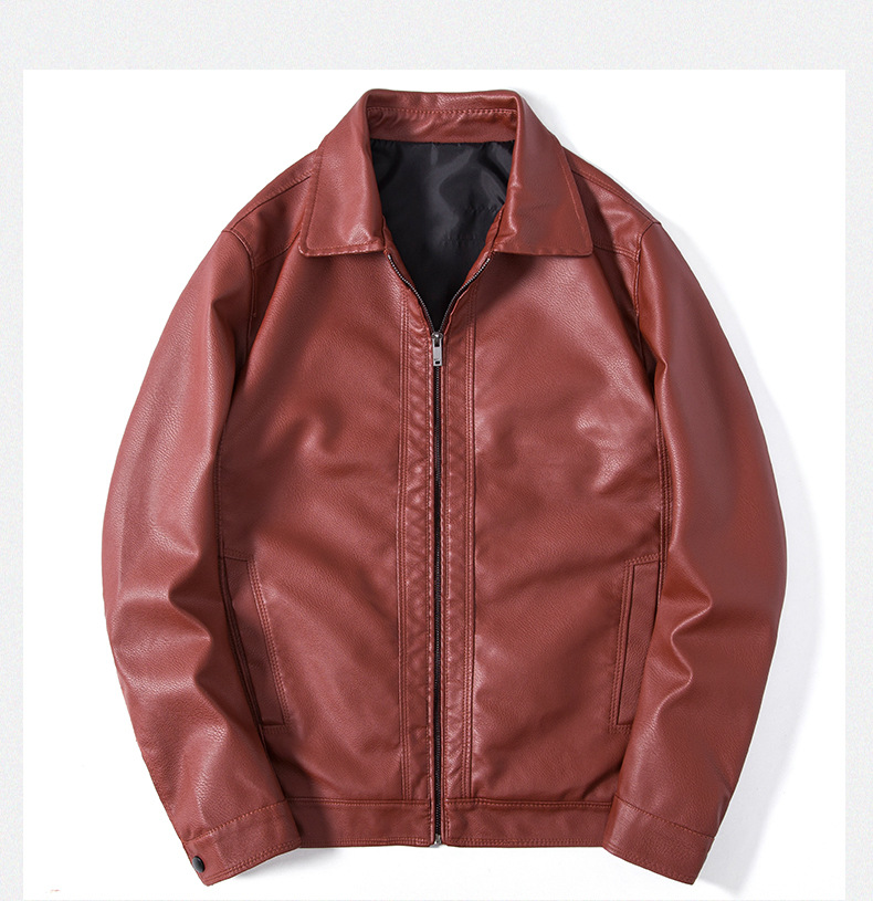 Men's Leather Jacket Motorcycle Style Pu Leather Coat Autumn_voghion.com
