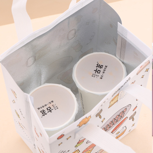 Non-woven aluminum foil insulation bag catering take-out portable porridge milk tea baking take-out barbecue packaging bag wholesale