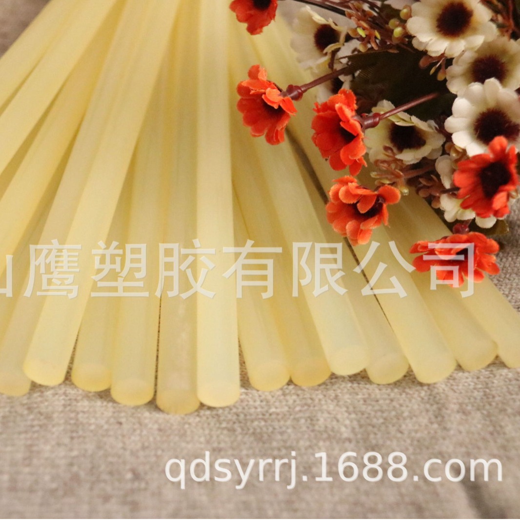 淡黄色超高粘型热熔胶棒 玻璃不锈钢粘接超粘热熔胶