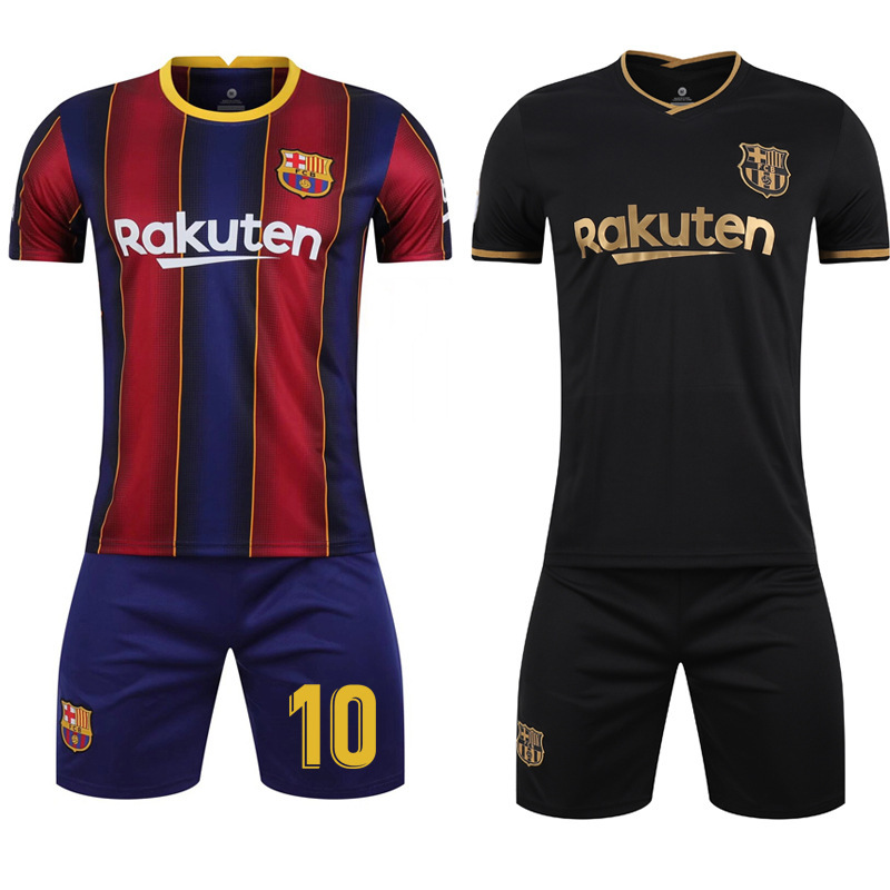 Barcelona Jersey 20-21 Home and Away 10 Messi Game Team Uniform Children's Sports Football Suit Male
