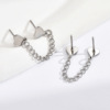 Chain, earrings stainless steel, simple and elegant design, bright catchy style