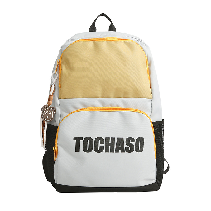 Mochila de moda para niños y niñas en contraste, letras de estilo occidental, mochila escolar de escuela primaria de gran capacidad, nueva mochila para niños transfronteriza