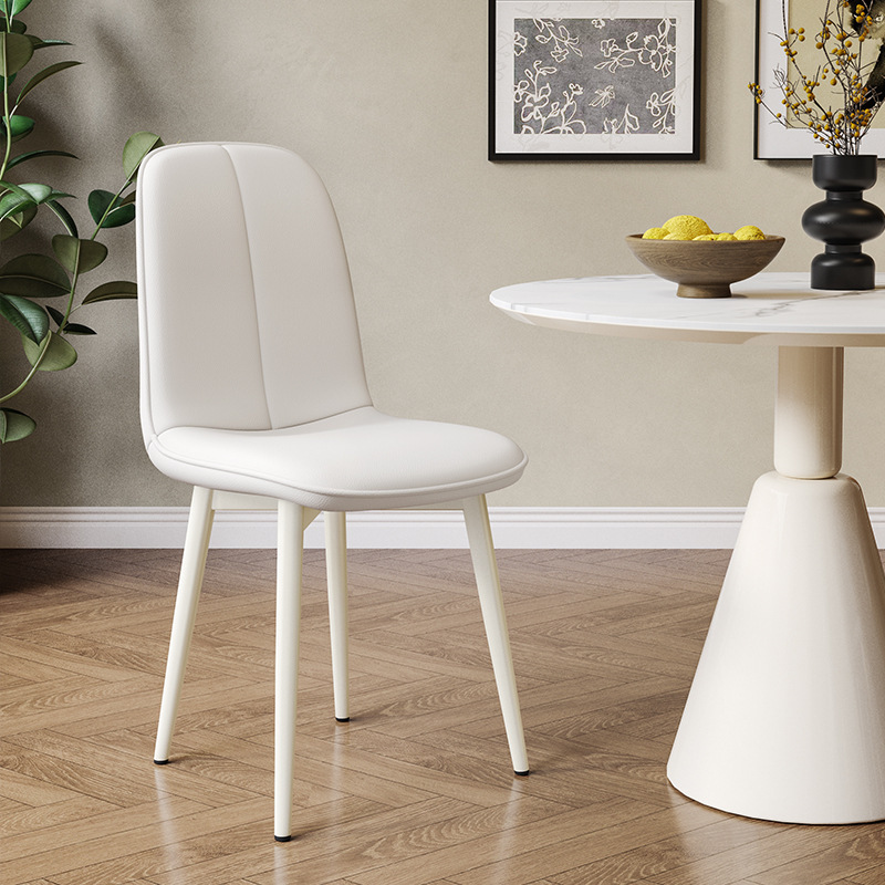 Cream Style Dining Chair, Simple Modern Dining Table and Chairs, French Restaurant Soft Chair Backrest, Home Coffee Leisure Chair