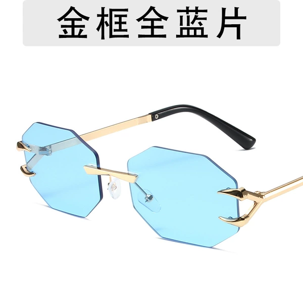 Golden frame full blue film