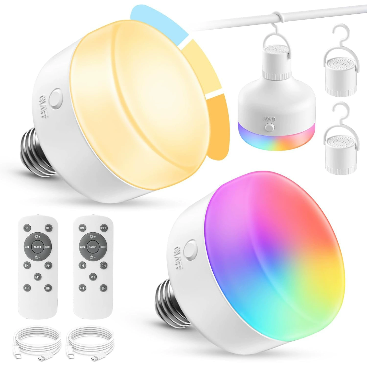 Трансграничный USB сенсорный аварийный зарядка пузырь фантомный RGB время пульт дистанционного управления дома мобильный кемпинг светодиодный свет