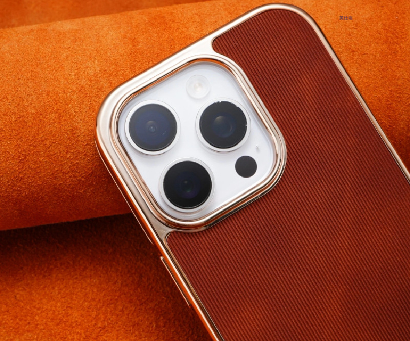 Ốp lưng iPhone 16 Pro Max bao da mạ điện chống rơi, hút từ tính — 【Nhãn kim loại màu đen★Da cừu mạ điện], 【Kim loại màu nâu vàng★Da cừu mạ điện], 【Nhãn kim loại màu nâu đỏ★Da cừu mạ điện], 【Dấu kim loại màu xám voi★Da cừu mạ điện] chi tiết 14