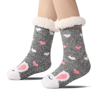 Amazon Cross-Border Popular Christmas Socks, Floor Socks, Slippers Socks, Carpet Socks, Autumn and Winter Socks, Non-Slip Home Socks, Plus Velvet Socks
