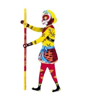 Manual Wooden Shadow Play Journey to the West Monkey King Children's Handmade Toy Set Props Performance Shadow Play Crafts