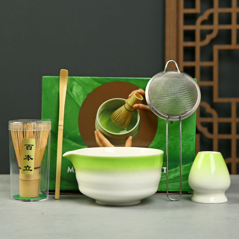 抹茶茶碗日本式抹茶宋代点茶道具陶磁器茶碗カップミキサー抹茶ブラシ茶コップセット|undefined