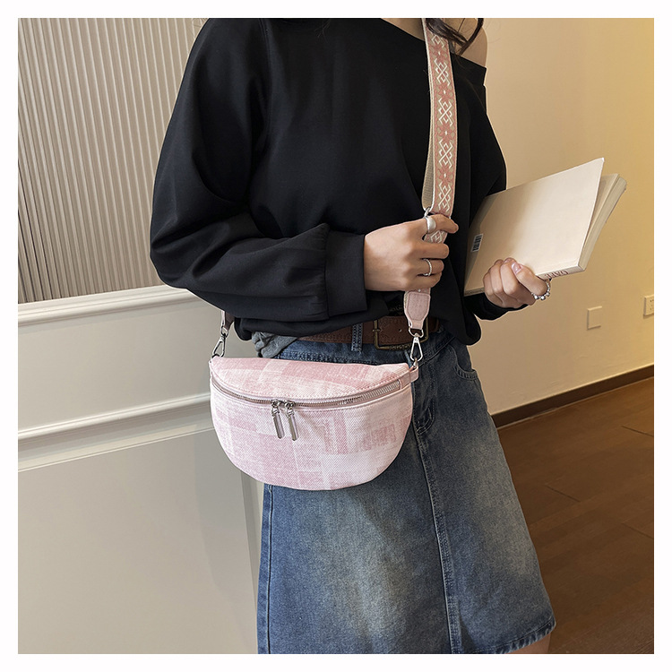 Borsa a tracolla da donna texture versatile marsupio e chest bag_voghion.com