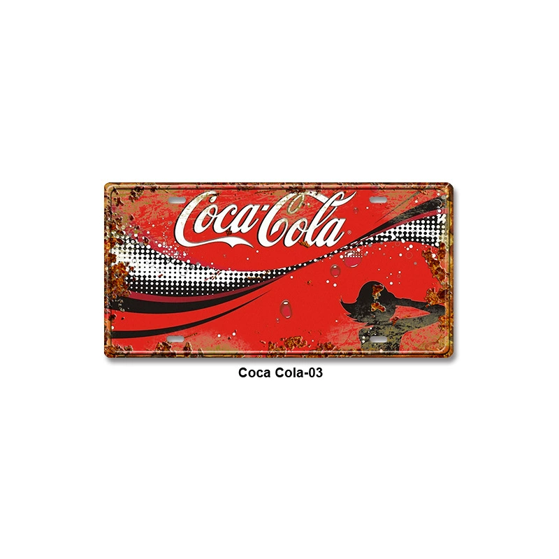 Ретро табличка (Coca Cola) 15×30 см, железная настенная декорация для бара и дома