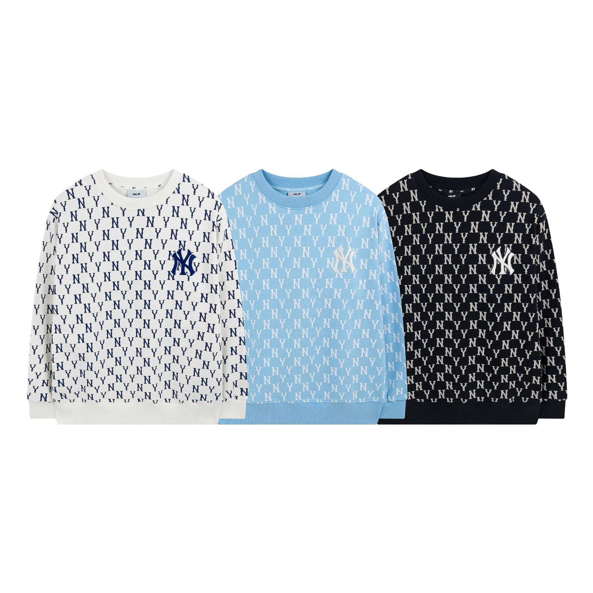 25 new models of 3D digital print MLB vintage monogram all-over print unisex crew neck versatile casual loose-fit sweatshirts