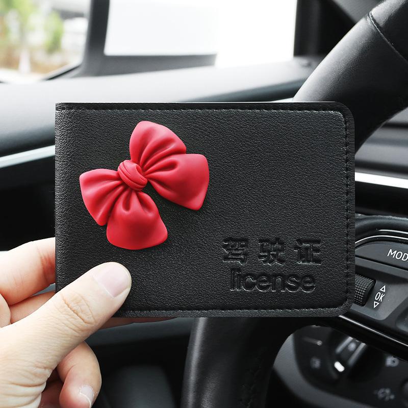 Licencia de conducir de automóvil de alta calidad, funda para tarjeta, funda de cuero, licencia de conducir femenina, personalidad creativa, funda protectora para licencia de conducir, bolsa de seis posiciones para tarjetas
