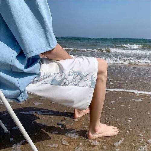 Men's Loose Fit Casual Streetwear 5-inch Short Sport Shorts Unisex Outdoor Straight Leg Summer Thin Pants