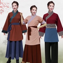 古装女古代平民百姓村姑路人丫鬟下人孙二娘戏服酒楼小二演出服装