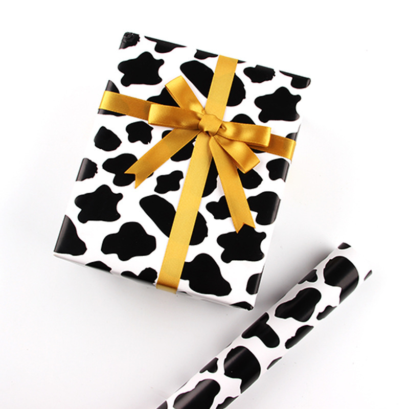 Papel de regalo con estampado de leopardo y vaca, el más vendido de Amazon, papel de regalo navideño, papel para envolver libros DIY image 7