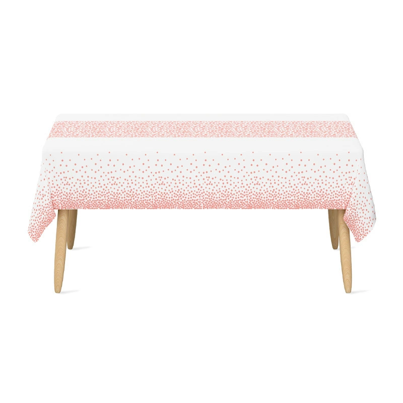 Cross-border polka dot disposable tablecloth printed party decoration tablecloth PEVA thickened party rectangular tablecloth