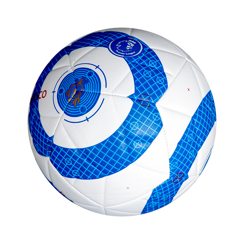 Juego de la Premier League de fútbol mano coser pu4 no. 5 Fábrica de fútbol de la Liga de Campeones al por mayor comercio exterior coronas azules