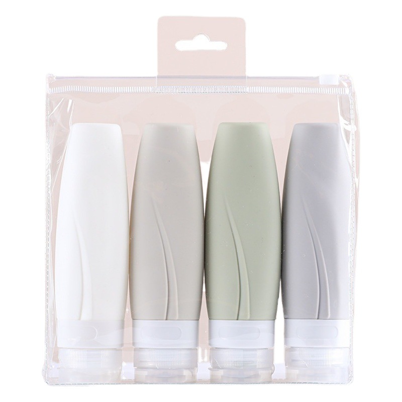 Creativa sub-botella de silicona botella de almacenamiento portátil cosméticos conjunto de viaje botella loción champú botella de silicona