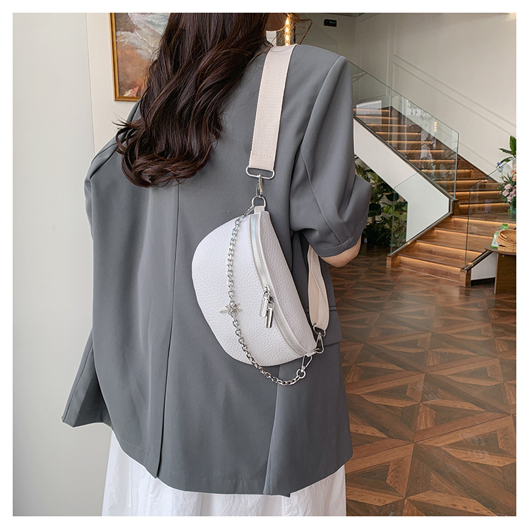 Zipper Closure Type Women's Streetwear Solid Color PU Waist Bags