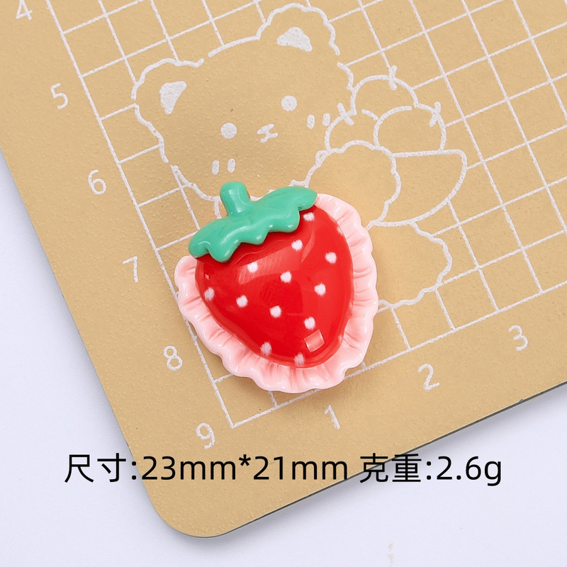 红色格纹蝴蝶卡通可爱手工diy饰品奶油胶树脂小配件洞洞鞋扣材料|undefined
