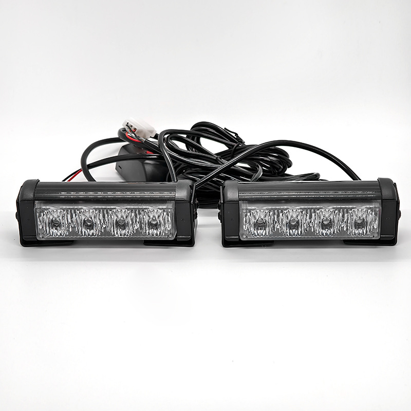 Car 4-Led Warning Light Modification, Dual Car Lights, Grille Decoration, Strobe Light, Flashing Light, Long Bar Light, Roof Light