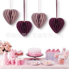 彩蛋蜂窝球挂饰幼儿园商场教室橱窗布置装饰鸡蛋厚纸蜂窝球