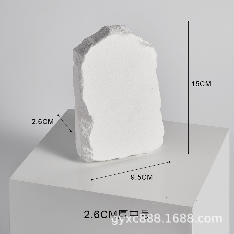 Estilo nórdico blanco irregular yeso fotografía decoración props joyería al por mayor producto de la joyería fotografía de fondo