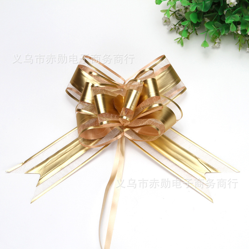 Flores de organza mate n.º 50 atadas a mano, decoración para bodas, suministros para tiendas de textiles para el hogar, adornos florales, cintas de colores metálicos.